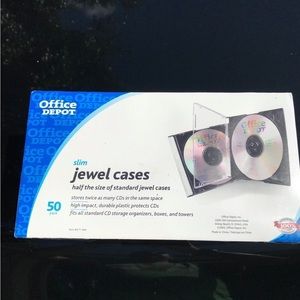 Office Depot clear slim case Jewel cases 50 pack